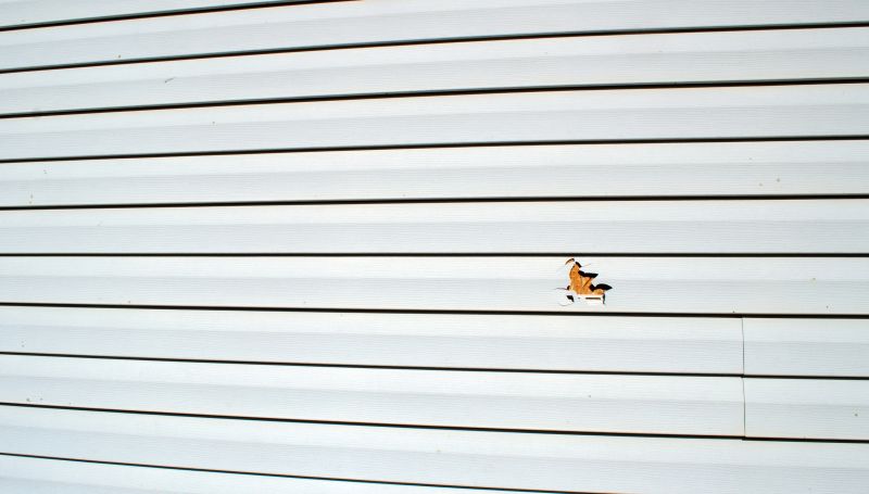 Close-up of Repaired Vinyl Siding